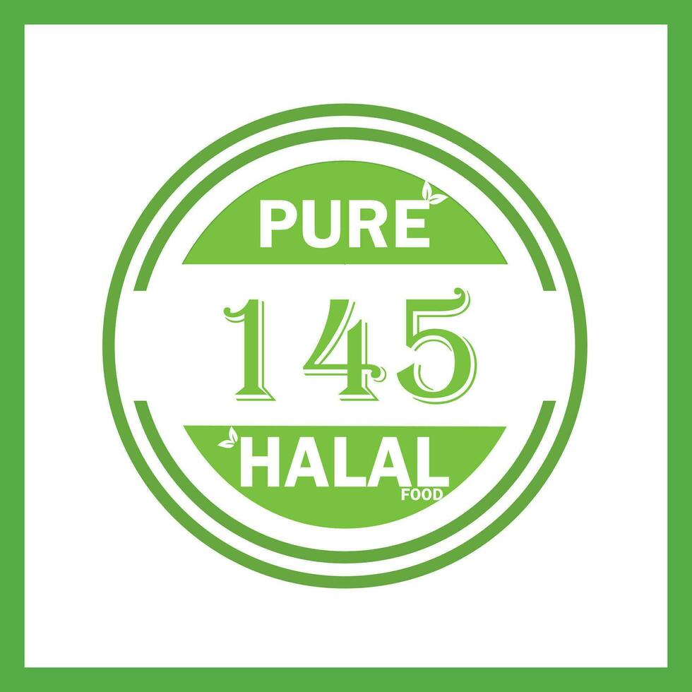 ontwerp met halal blad ontwerp 145 vector