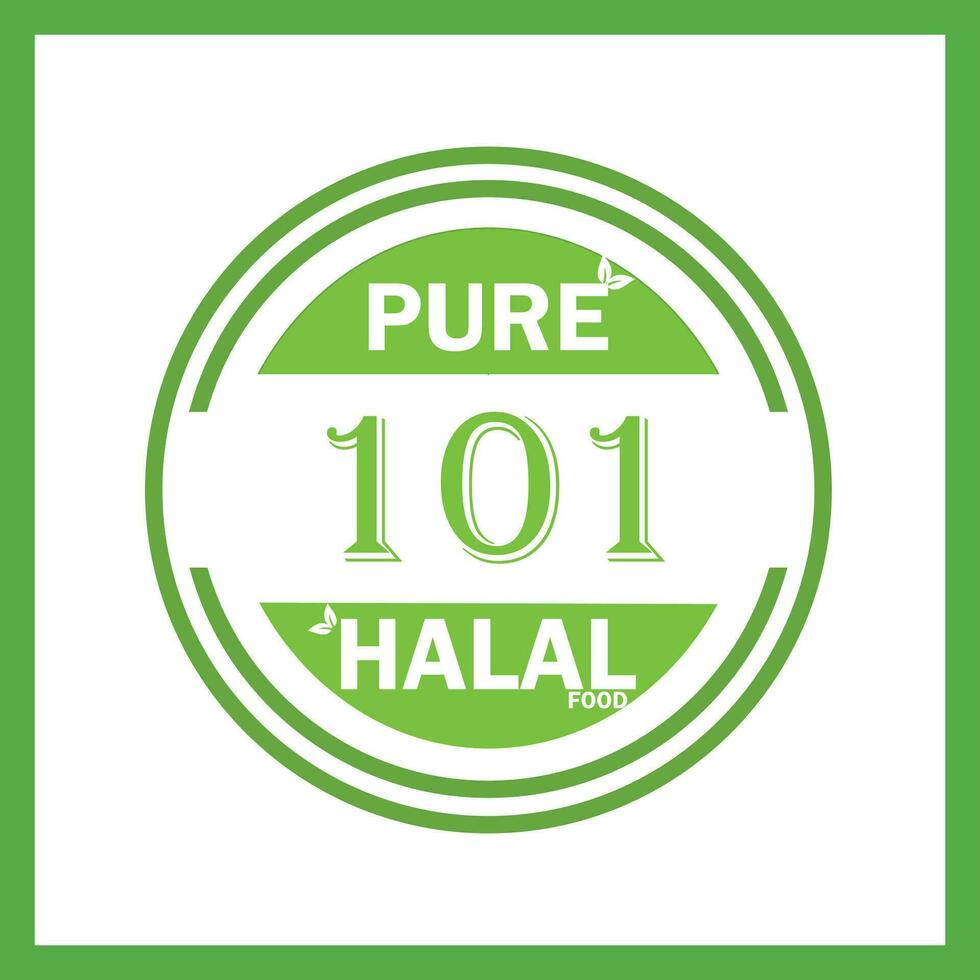 ontwerp met halal blad ontwerp 101 vector