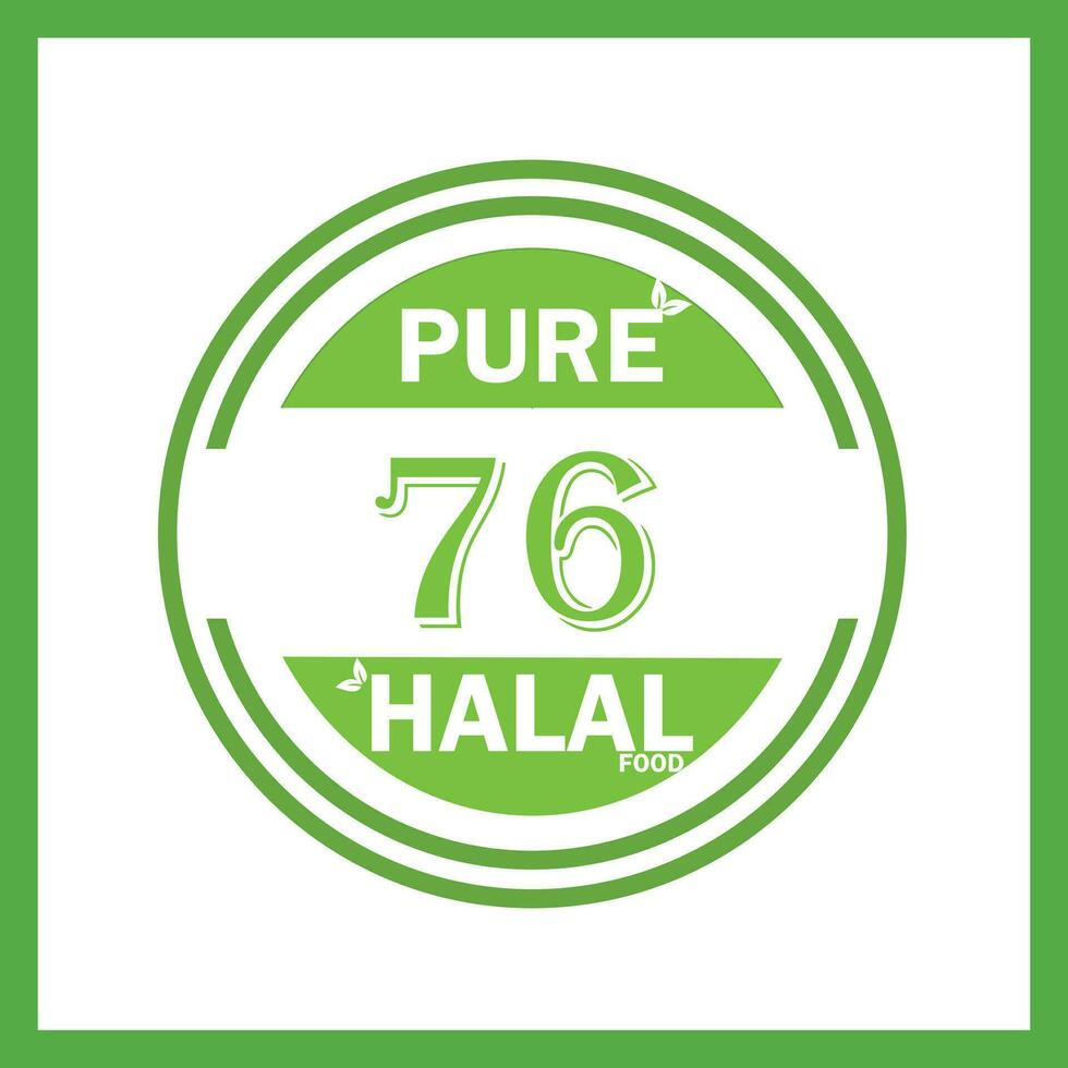 ontwerp met halal blad ontwerp 76 vector