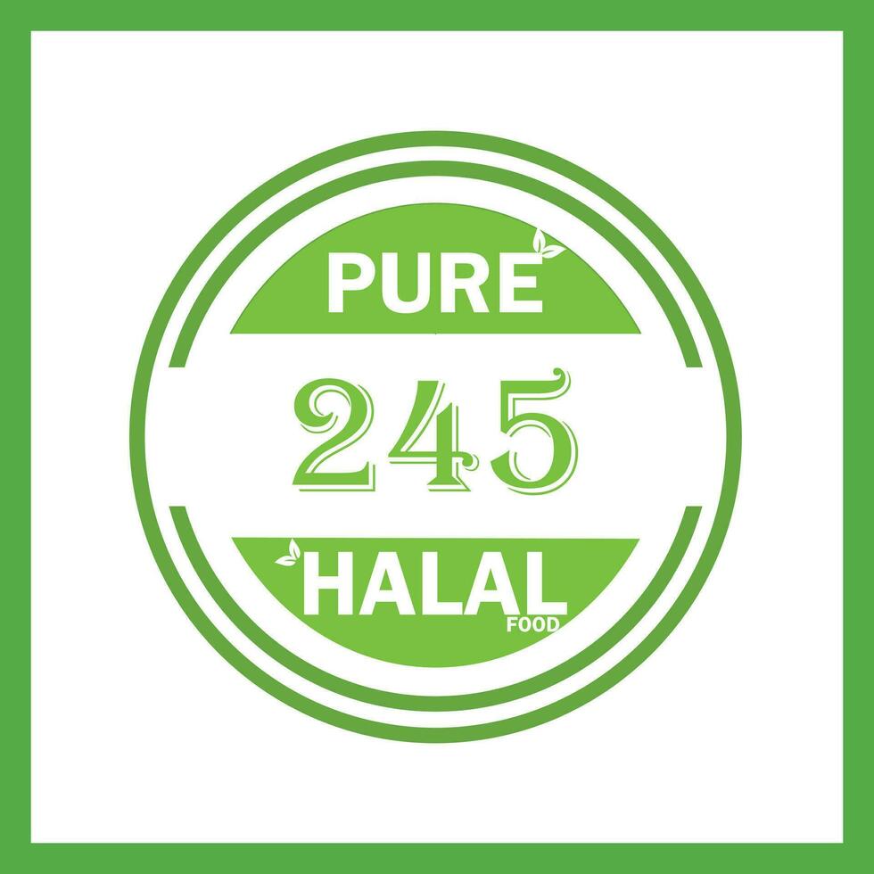 ontwerp met halal blad ontwerp 245 vector