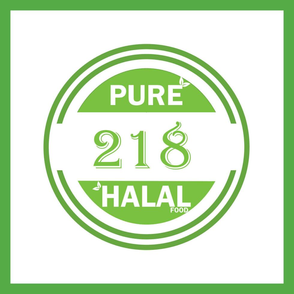 ontwerp met halal blad ontwerp 218 vector