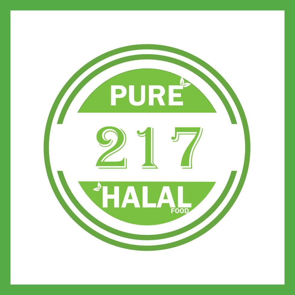 ontwerp met halal blad ontwerp 217 vector
