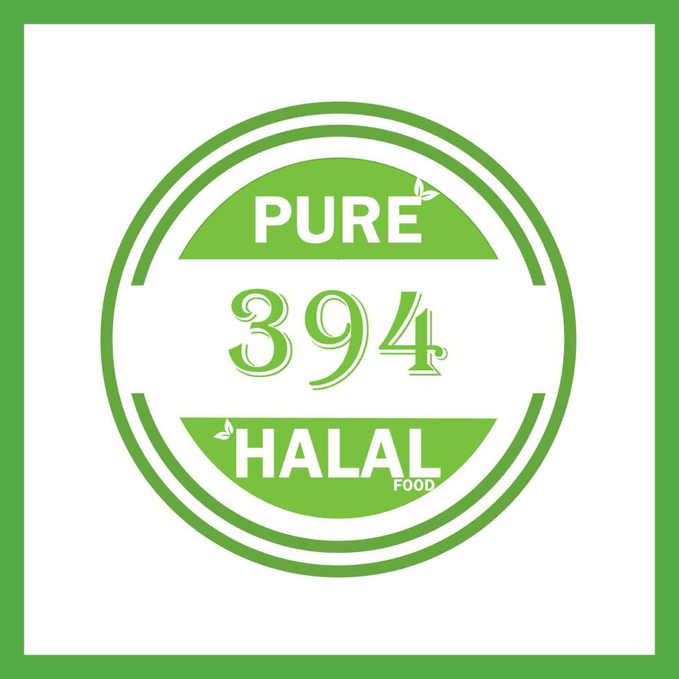 ontwerp met halal blad ontwerp 394 vector