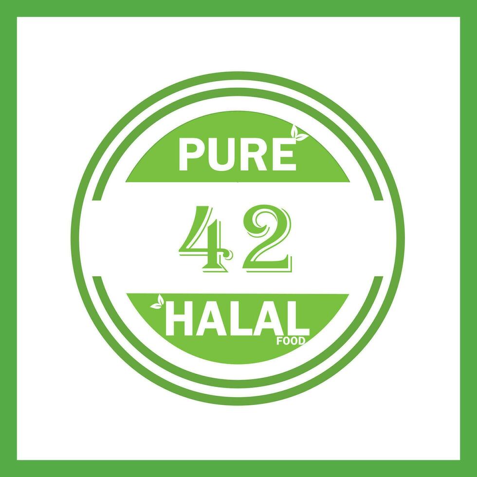 ontwerp met halal blad ontwerp 42 vector