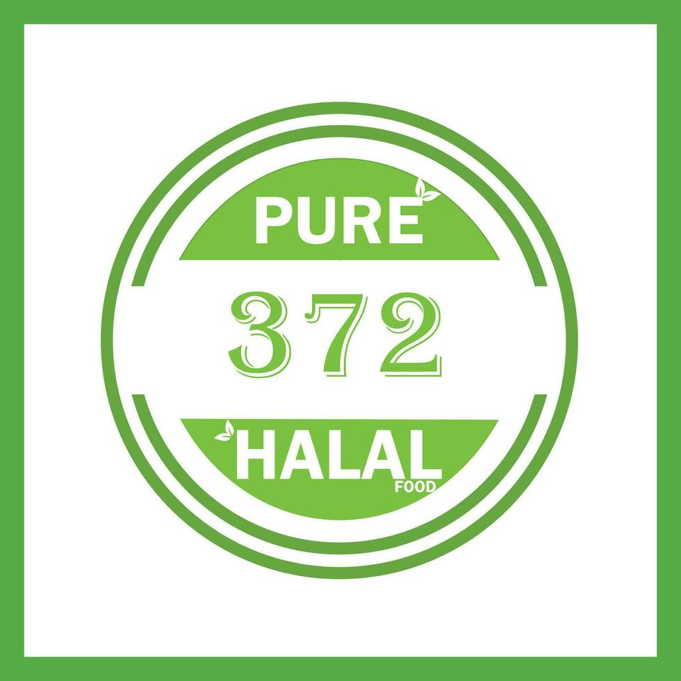 ontwerp met halal blad ontwerp 372 vector