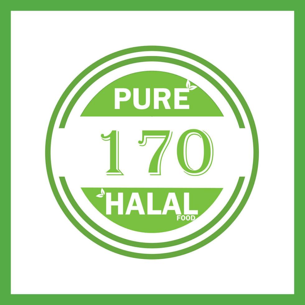 ontwerp met halal blad ontwerp 170 vector