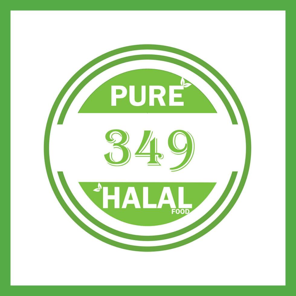 ontwerp met halal blad ontwerp 349 vector