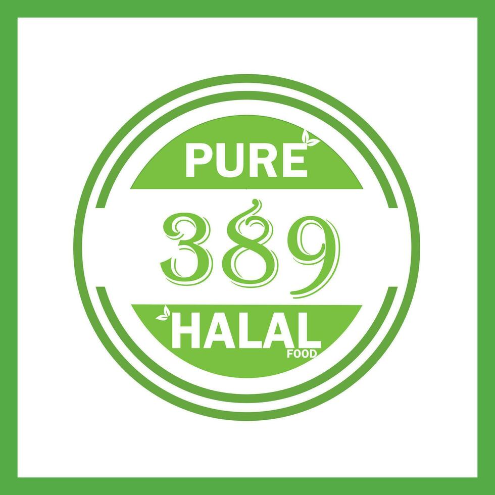 ontwerp met halal blad ontwerp 389 vector