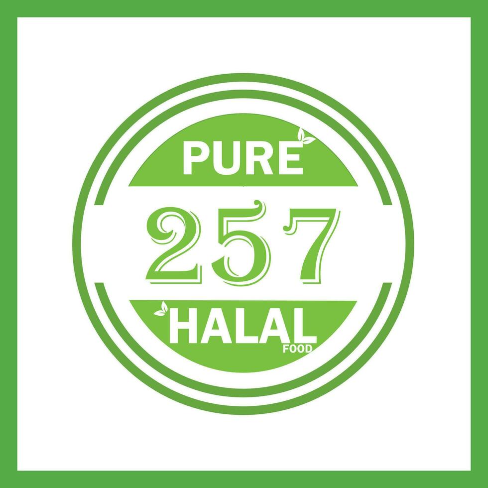 ontwerp met halal blad ontwerp 257 vector