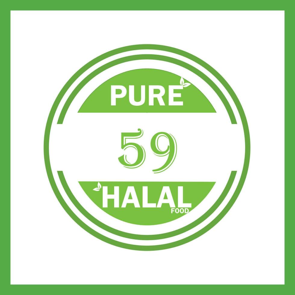 ontwerp met halal blad ontwerp 59 vector