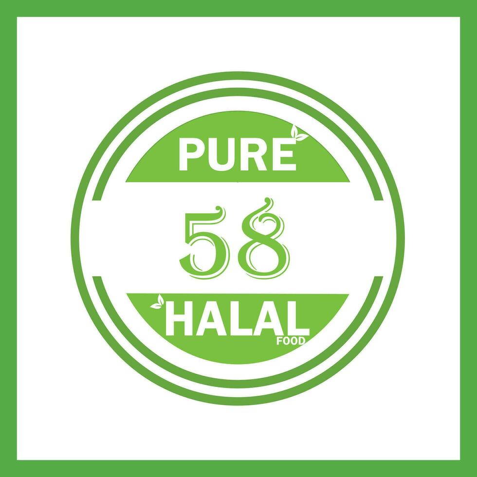 ontwerp met halal blad ontwerp 58 vector
