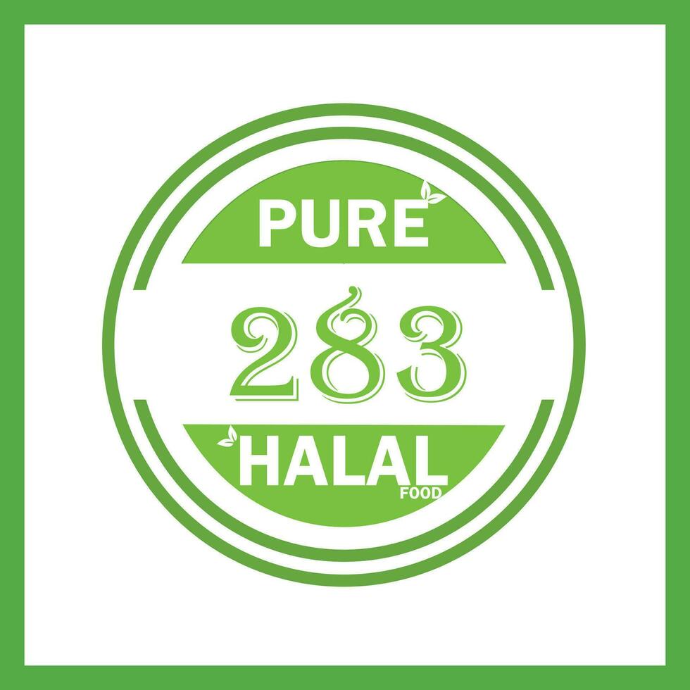 ontwerp met halal blad ontwerp 283 vector