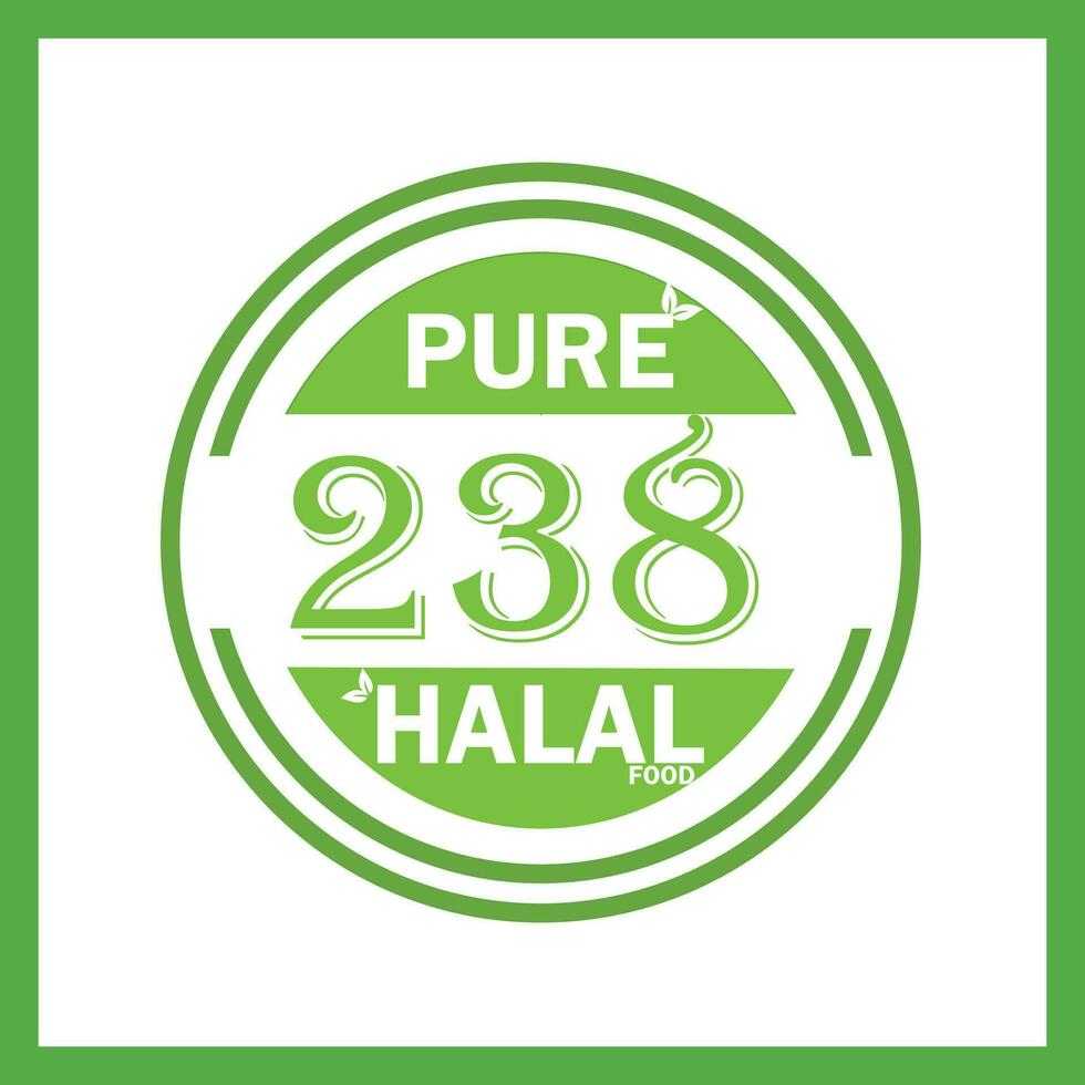 ontwerp met halal blad ontwerp 238 vector