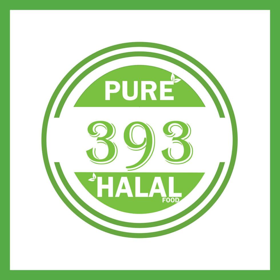 ontwerp met halal blad ontwerp 393 vector