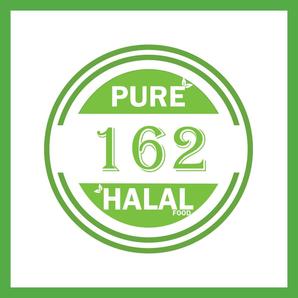 ontwerp met halal blad ontwerp 162 vector