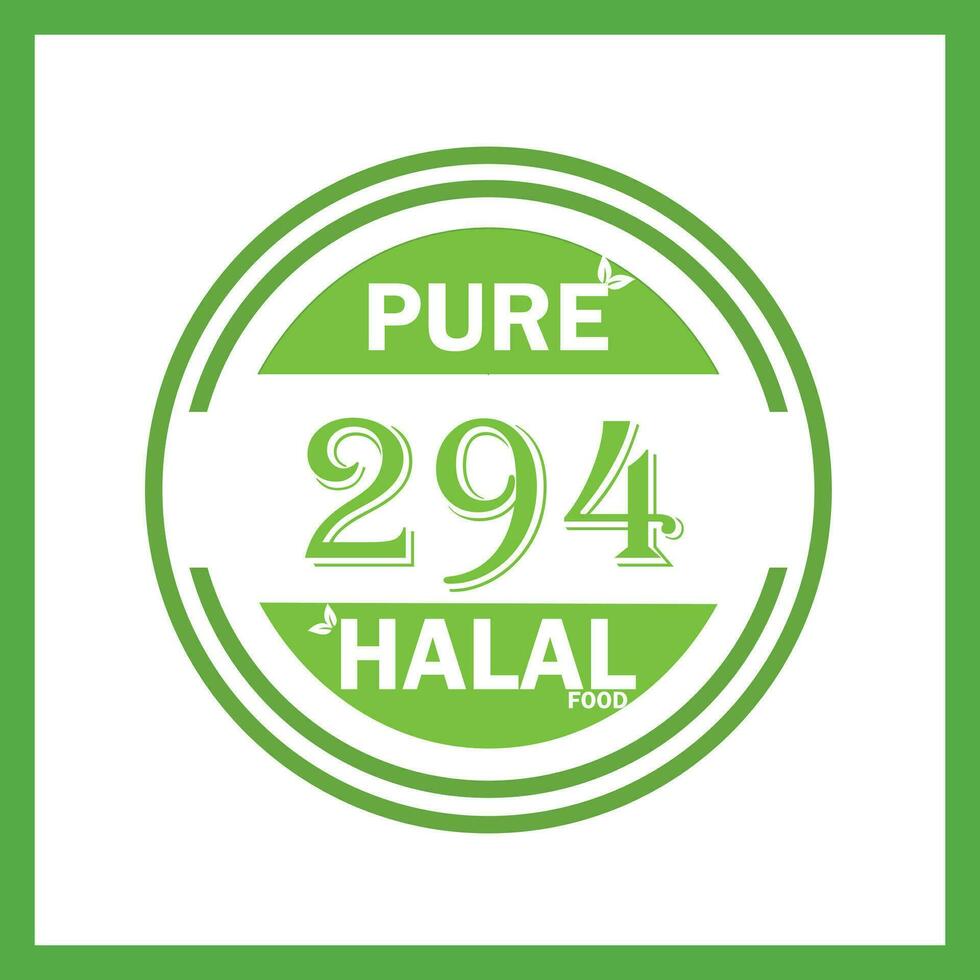 ontwerp met halal blad ontwerp 294 vector