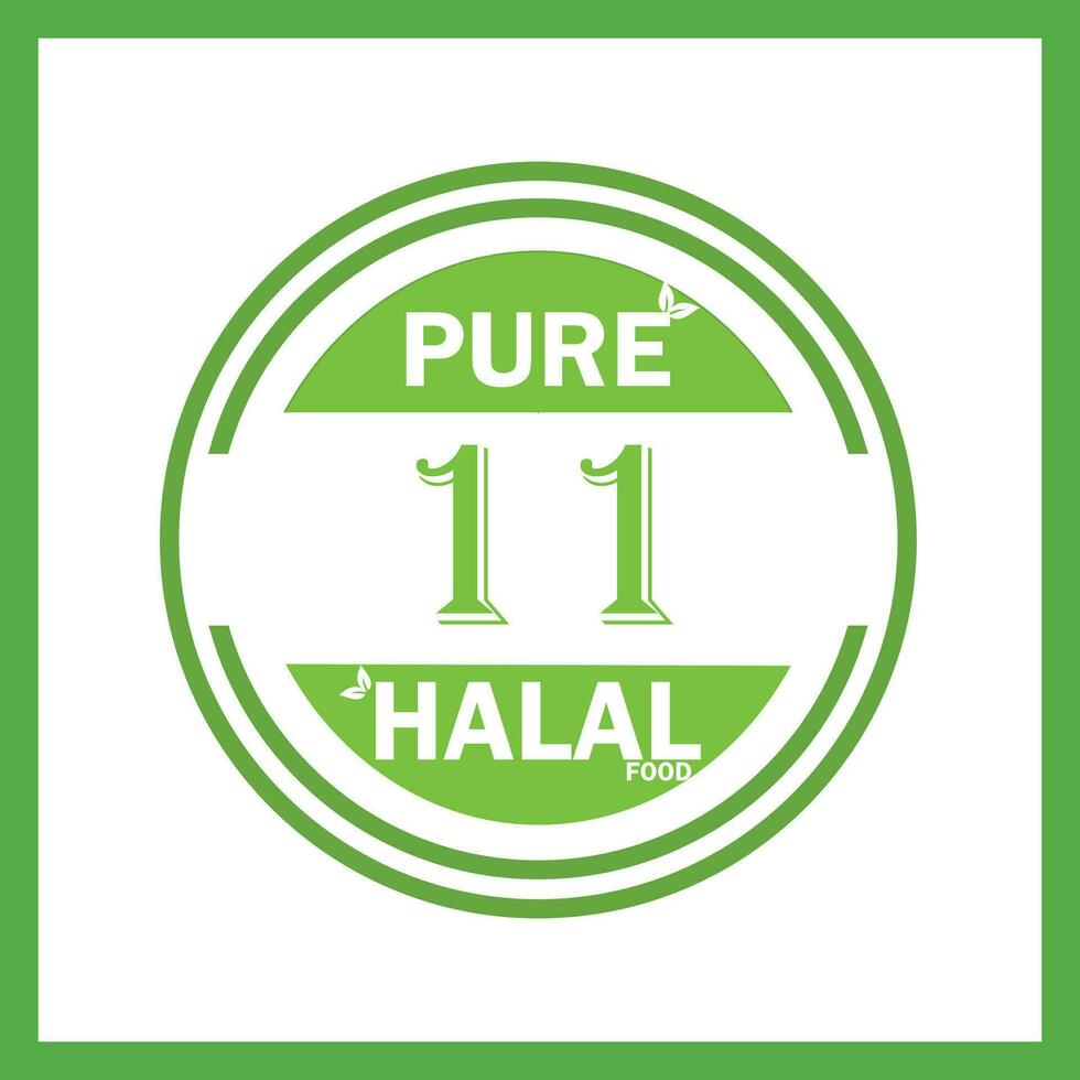 ontwerp met halal blad ontwerp 11 vector