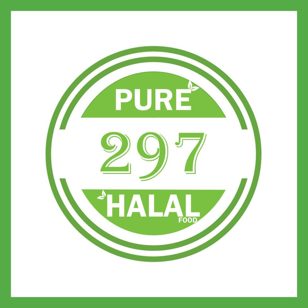 ontwerp met halal blad ontwerp 297 vector