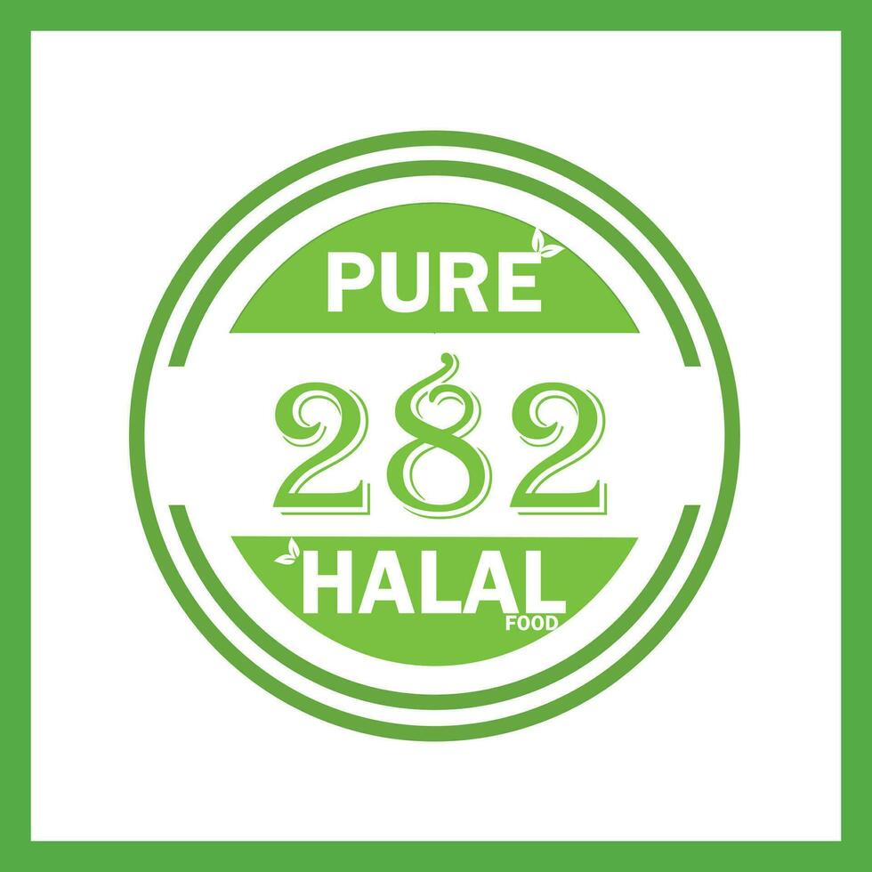 ontwerp met halal blad ontwerp 282 vector
