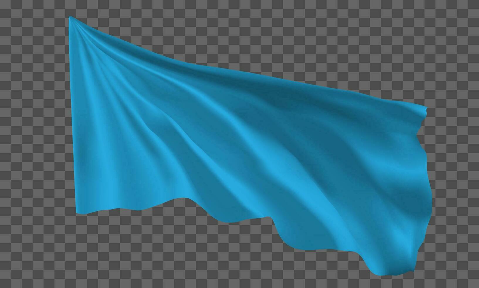 realistisch blauw lucht vlag vliegend Aan grijs geruit achtergrond vector