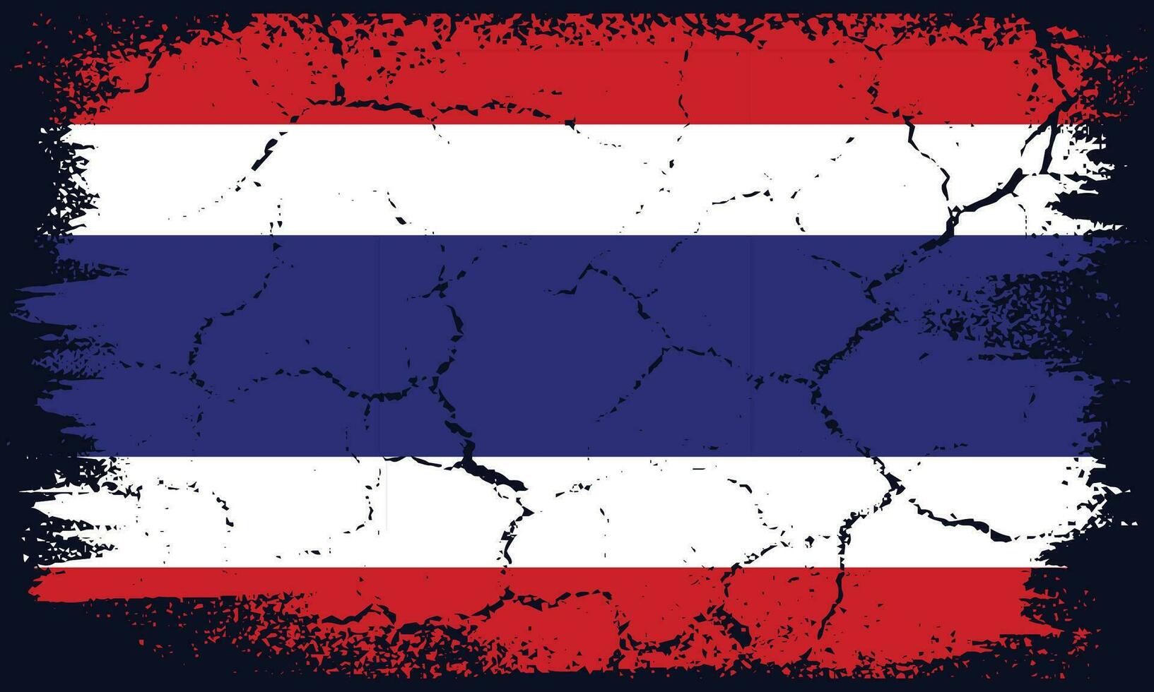 vrij vector vlak ontwerp grunge Thailand vlag achtergrond