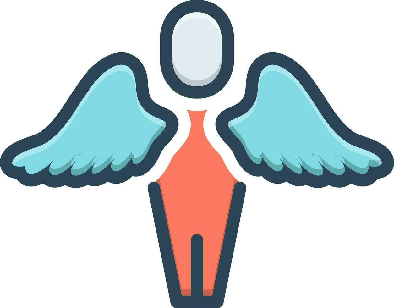 kleur icoon voor vleugel vector