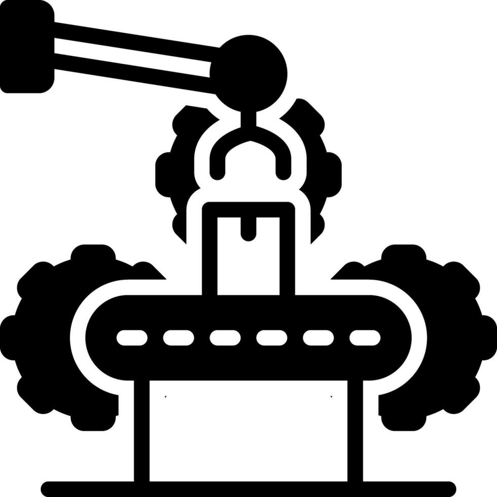 solide icoon voor vervaardiging vector