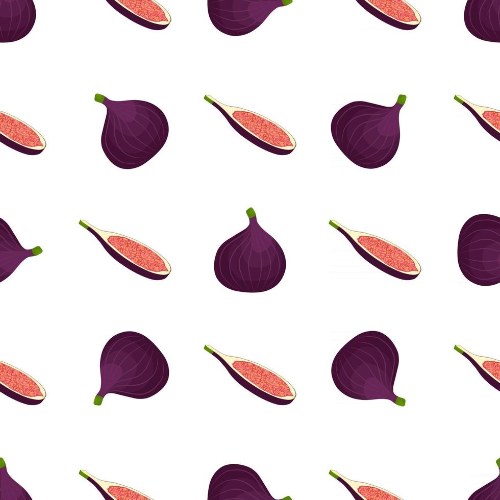 illustratie op thema grote gekleurde naadloze paarse fig vector