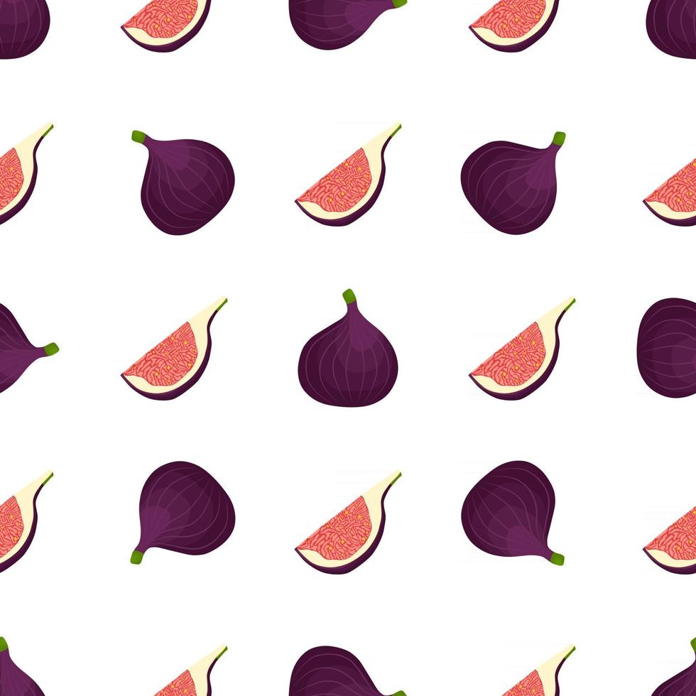 illustratie op thema grote gekleurde naadloze paarse fig vector