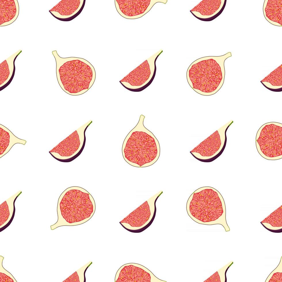 illustratie op thema grote gekleurde naadloze paarse fig vector