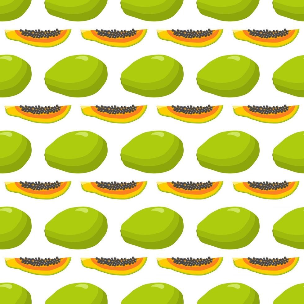 illustratie op thema grote gekleurde naadloze papaya vector