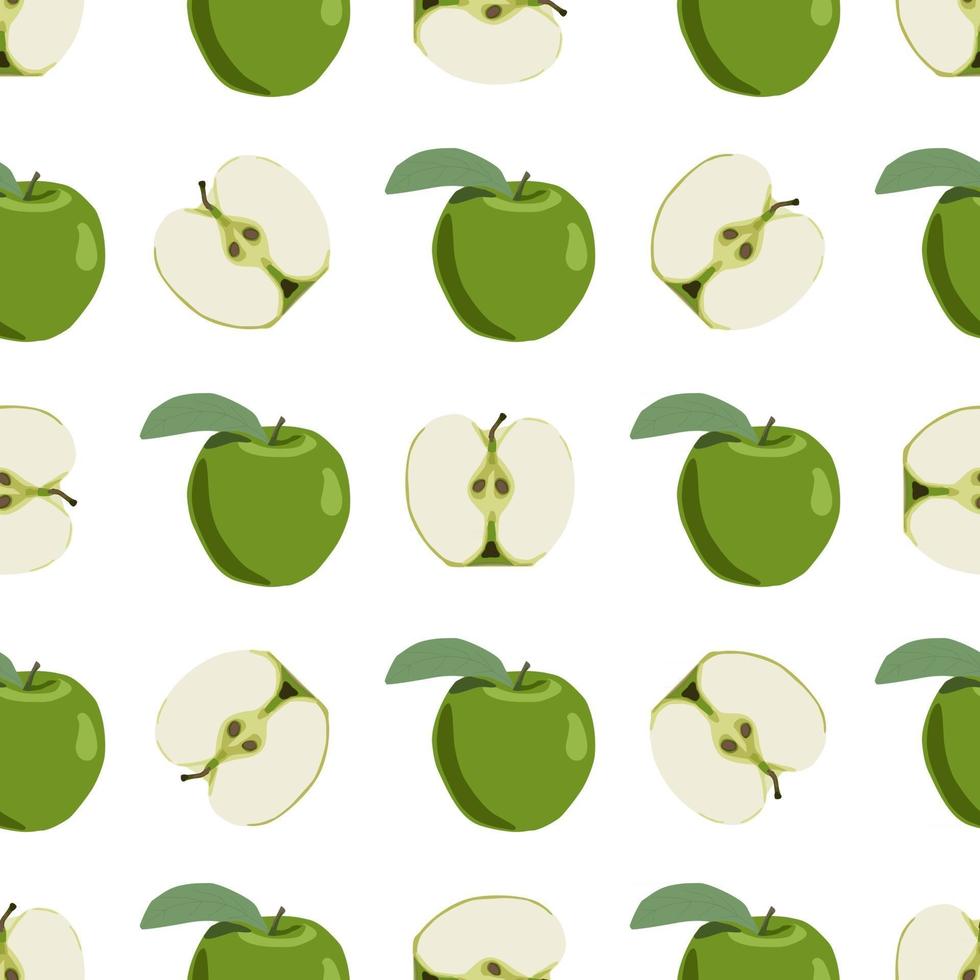 illustratie op thema grote gekleurde naadloze appel vector