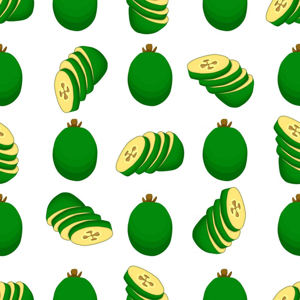 illustratie op thema grote gekleurde naadloze feijoa vector