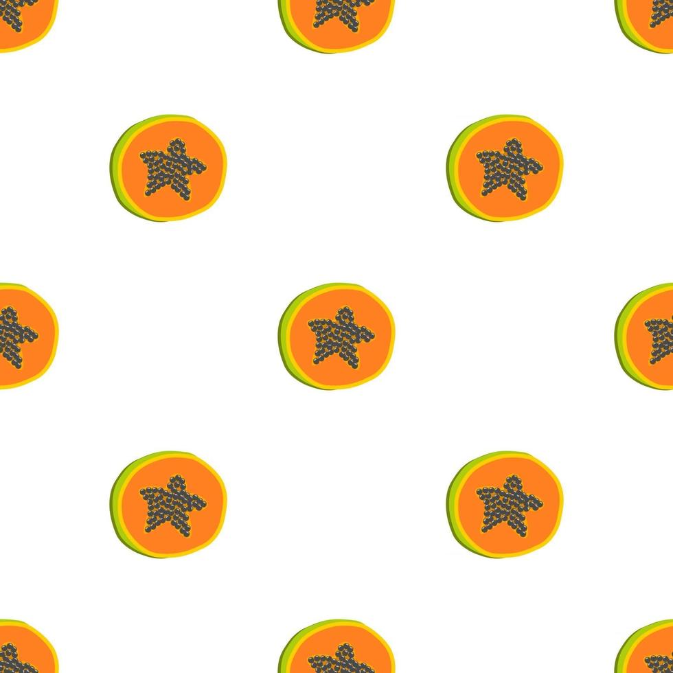 illustratie op thema grote gekleurde naadloze papaya vector