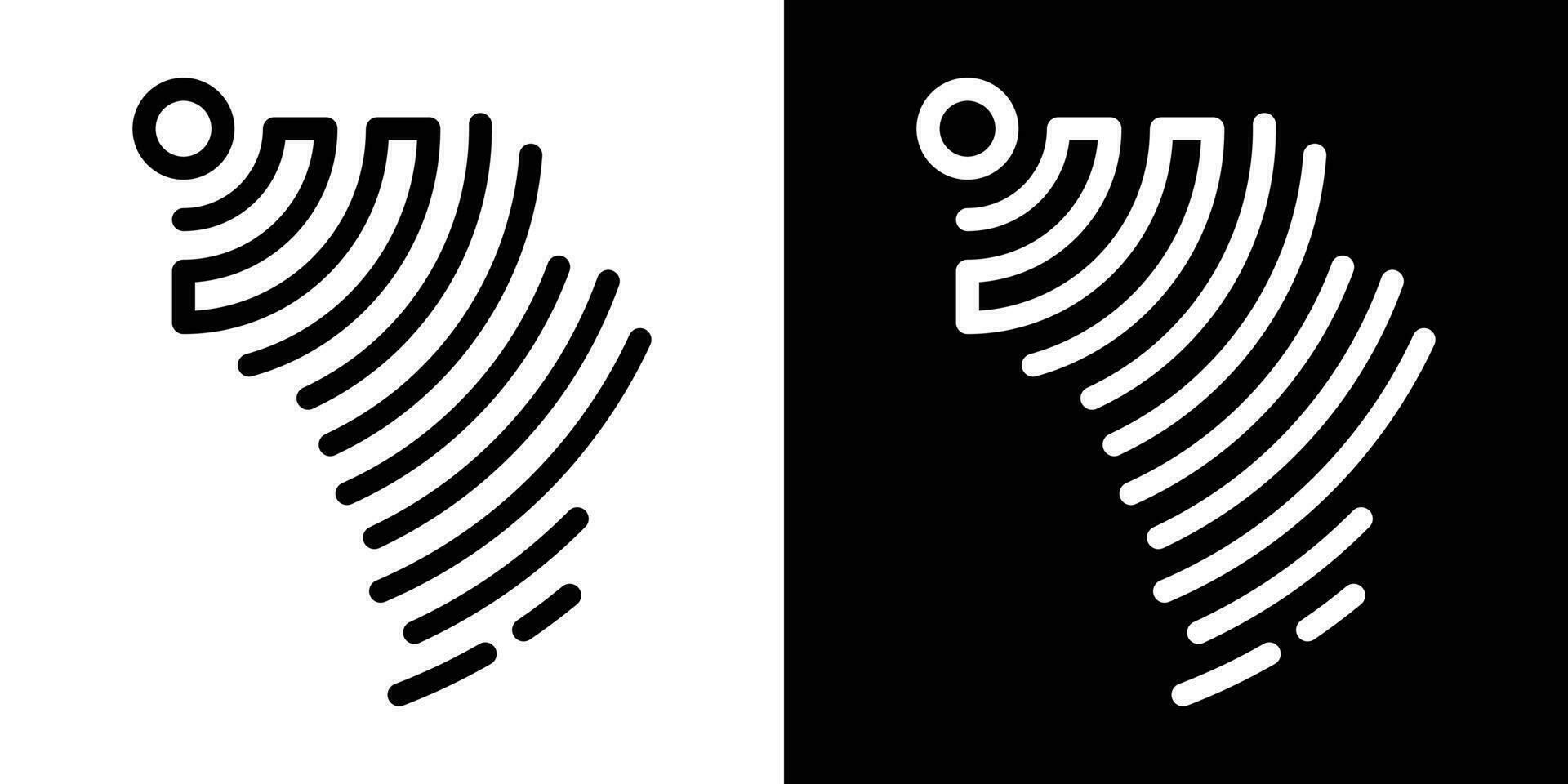 logo ontwerp signaal en kaart van Afrika lijn vector illustratie