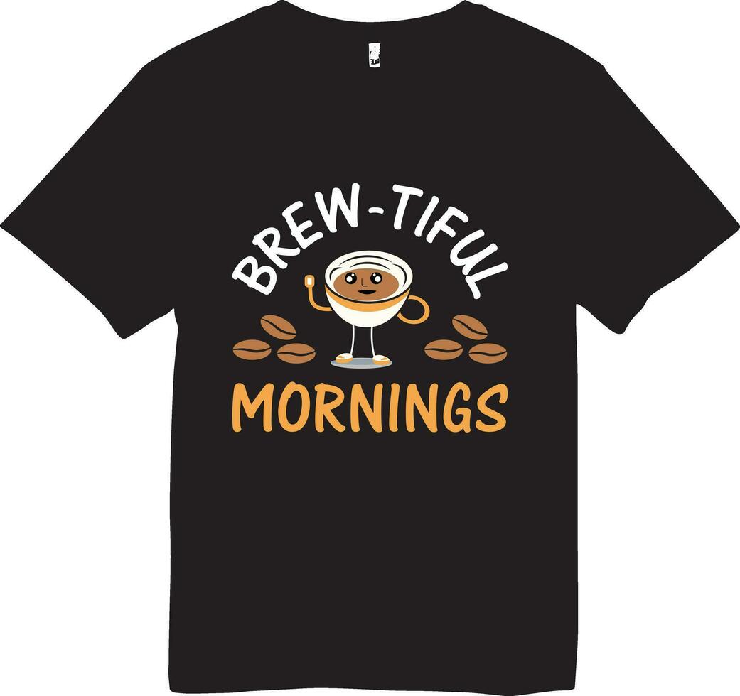 verheffen uw ochtenden met onze koffie typografie t-shirt. bewerkte voor koffie geliefden, deze zacht, elegant tee pronkt een opvallend ontwerp dat vangt de essence van uw dagelijks brouwen. vector