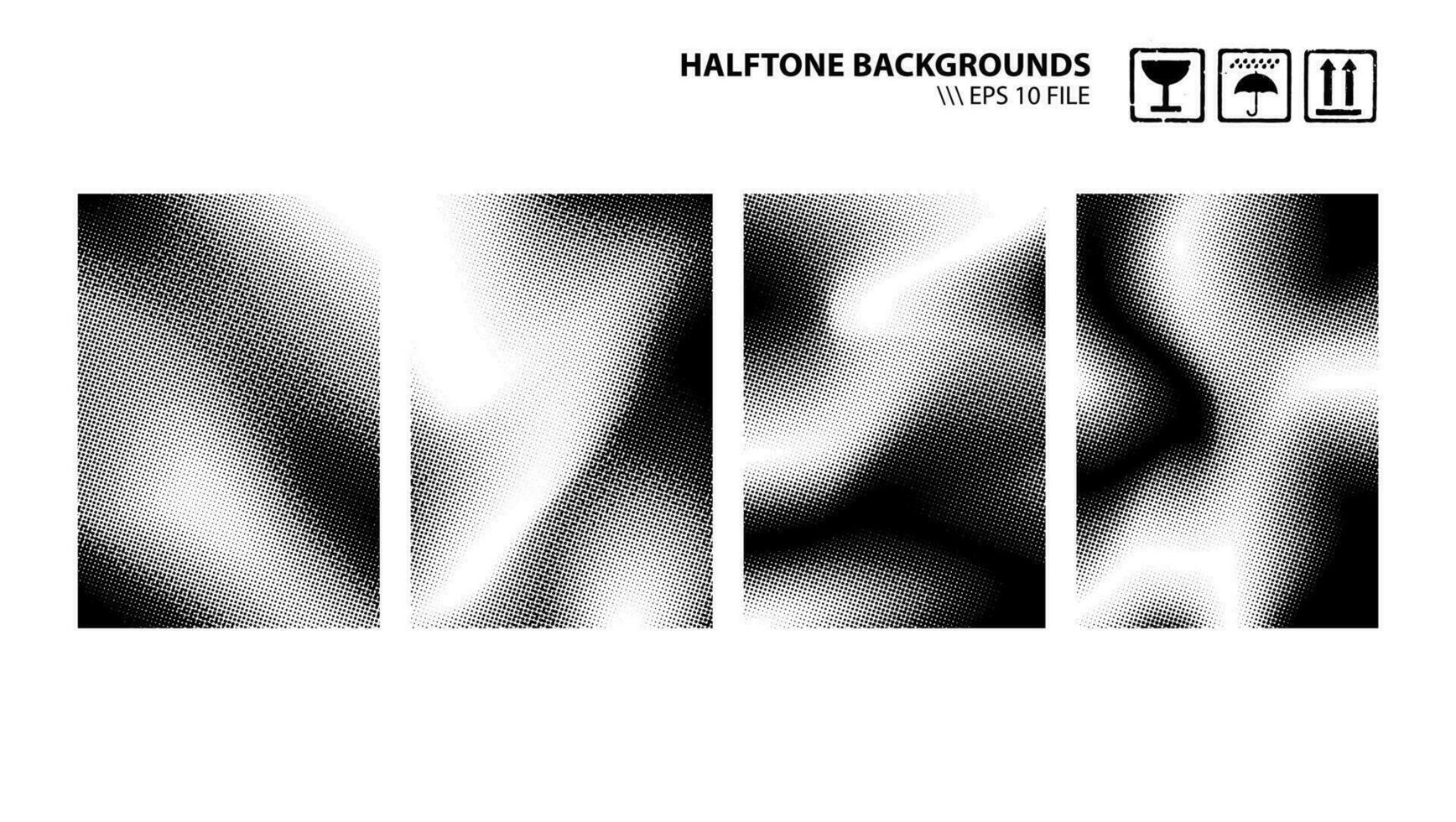 grunge halftone achtergronden vector reeks