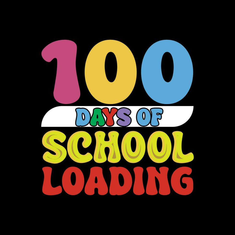 100 dagen van school- bezig met laden vector