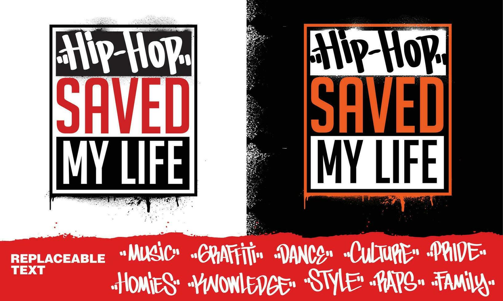 stedelijk straat kunst hiphop graffiti ontwerpen. streetwear typografie vector illustraties.