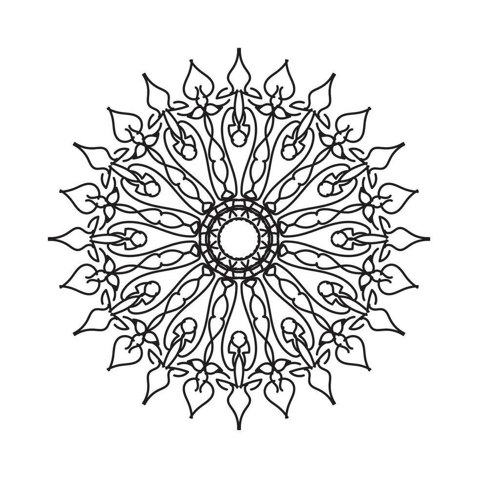 hand- getrokken mandala. decoratie in etnisch tekening ornament. vector