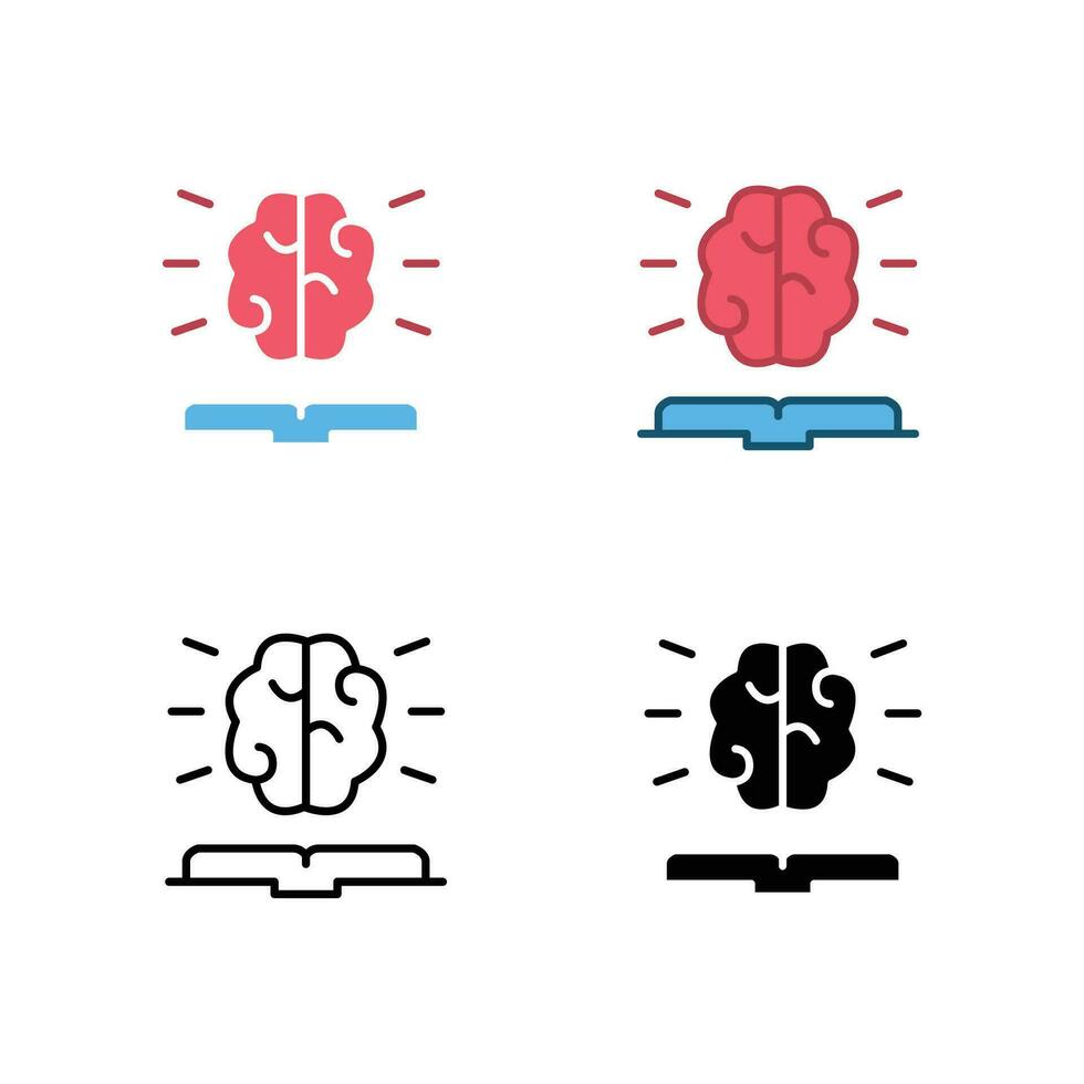 menselijk hersenen voor intelligentie, kennis. brainstorm en slim en creatief idee. bedrijf inspiratie. kennis icoon. vector illustratie. ontwerp Aan wit achtergrond. eps10