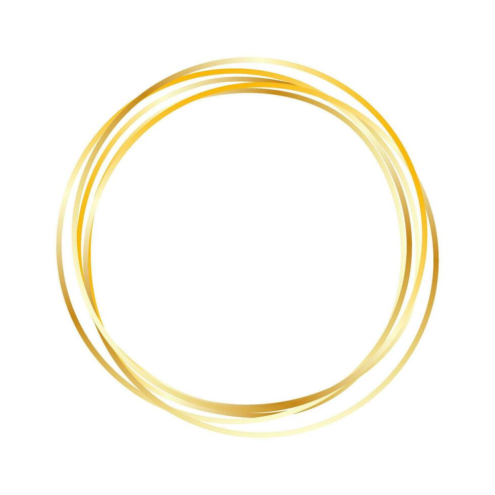 getextureerde goud cirkel. glimmend wijnoogst ronde kader. ring vorm luxe stijl. vector