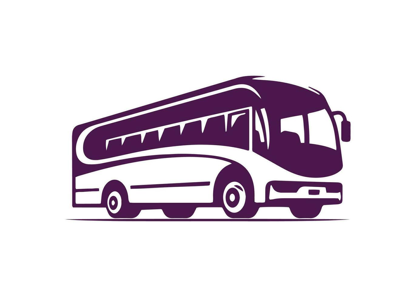 minimaal of abstract logo van bus icoon school- bus vector silhouet geïsoleerd ontwerp