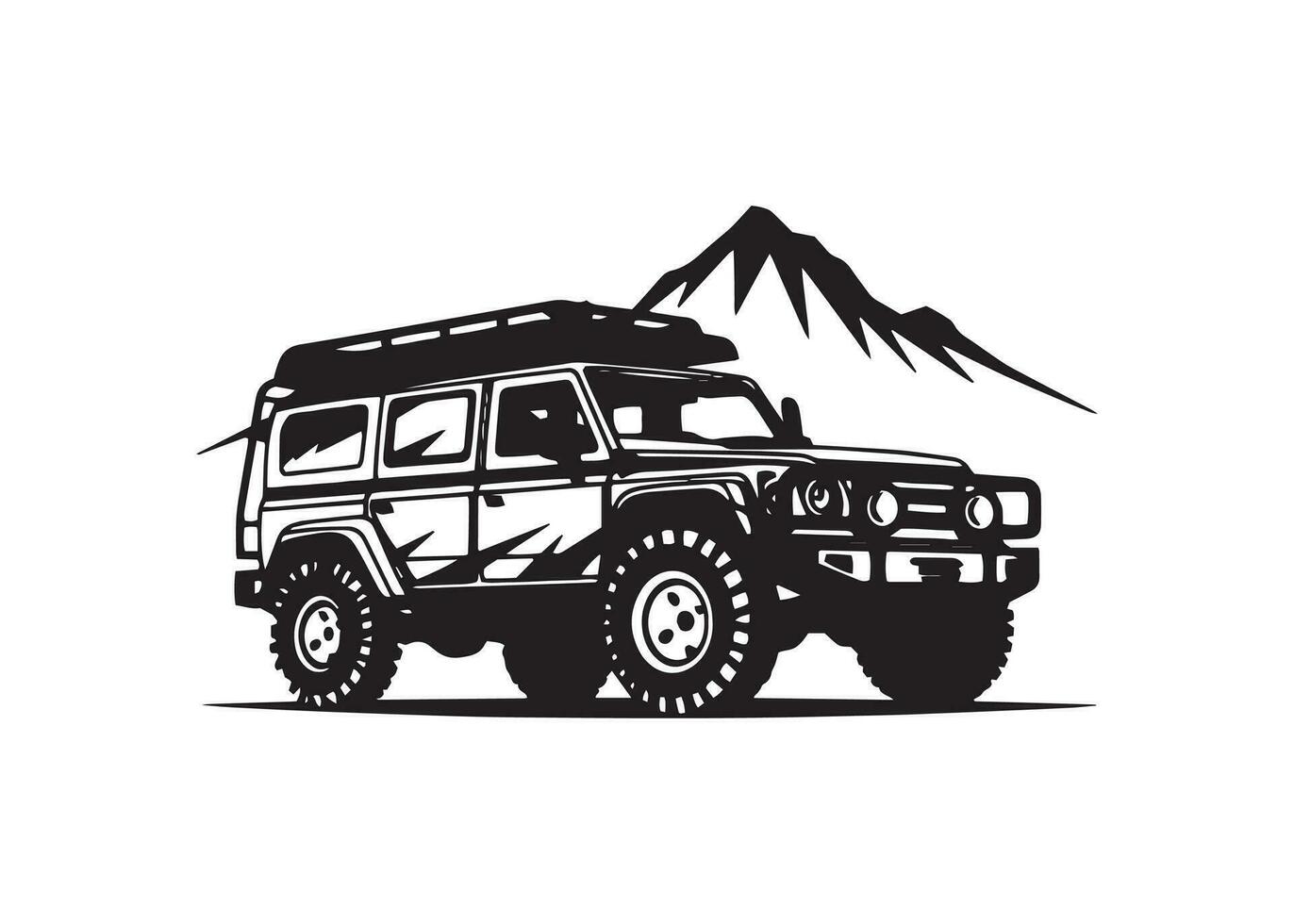 minimaal en abstract logo van jeep icoon school- auto vector oud jeep silhouet geïsoleerd ontwerp