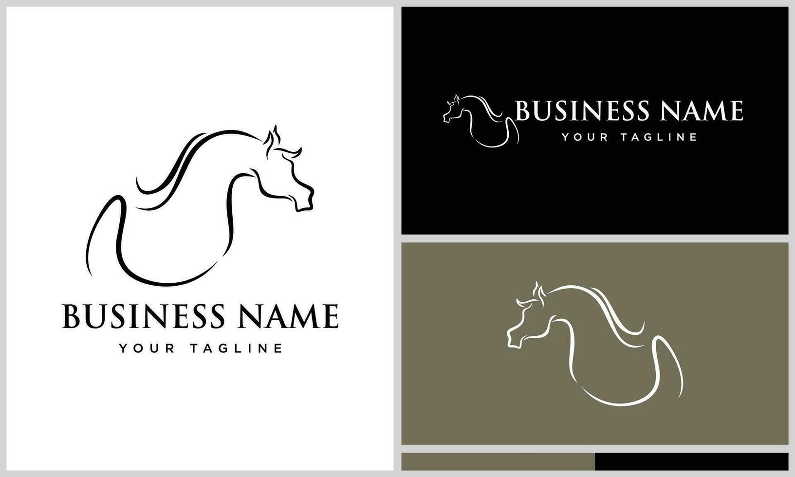 Arabisch paard logo ontwerp sjabloon vector