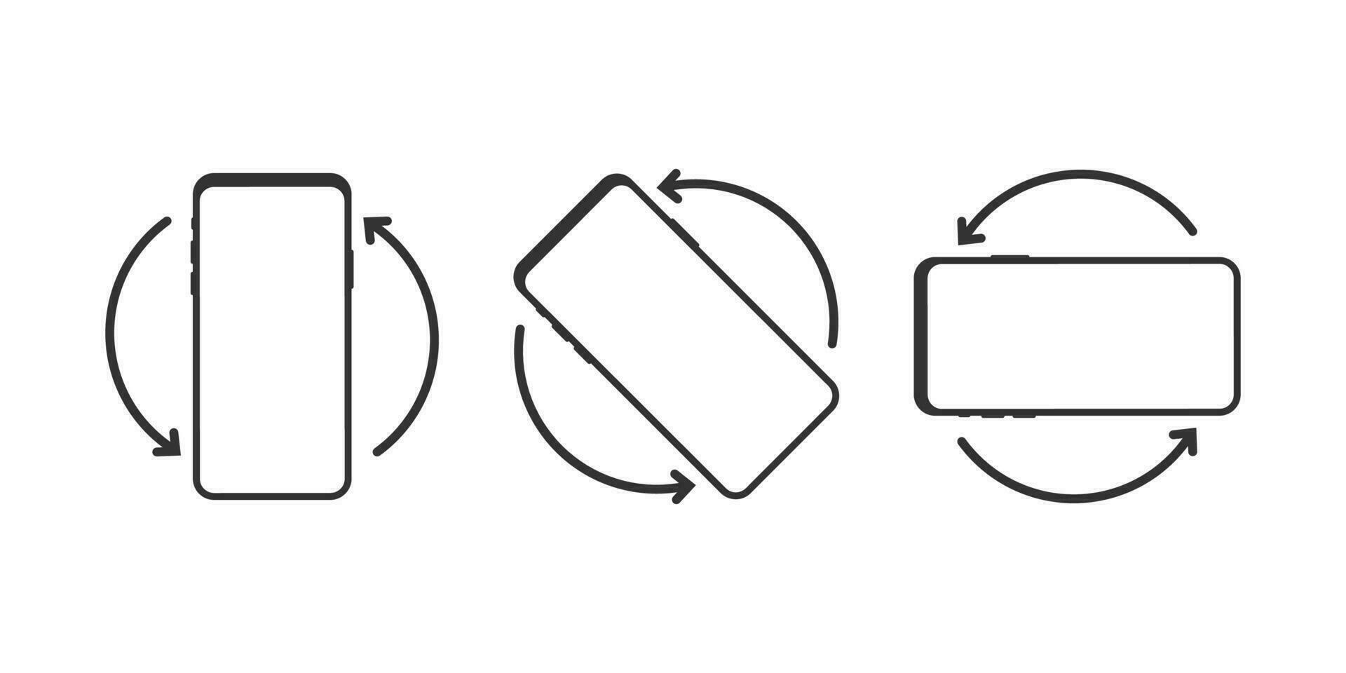 draaien smartphone geïsoleerd icoon. apparaat omwenteling symbool. beurt uw apparaat vector