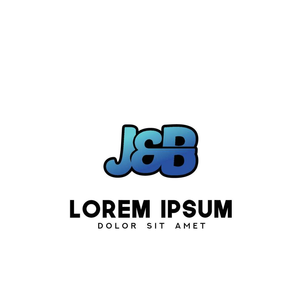 jb eerste logo ontwerp vector