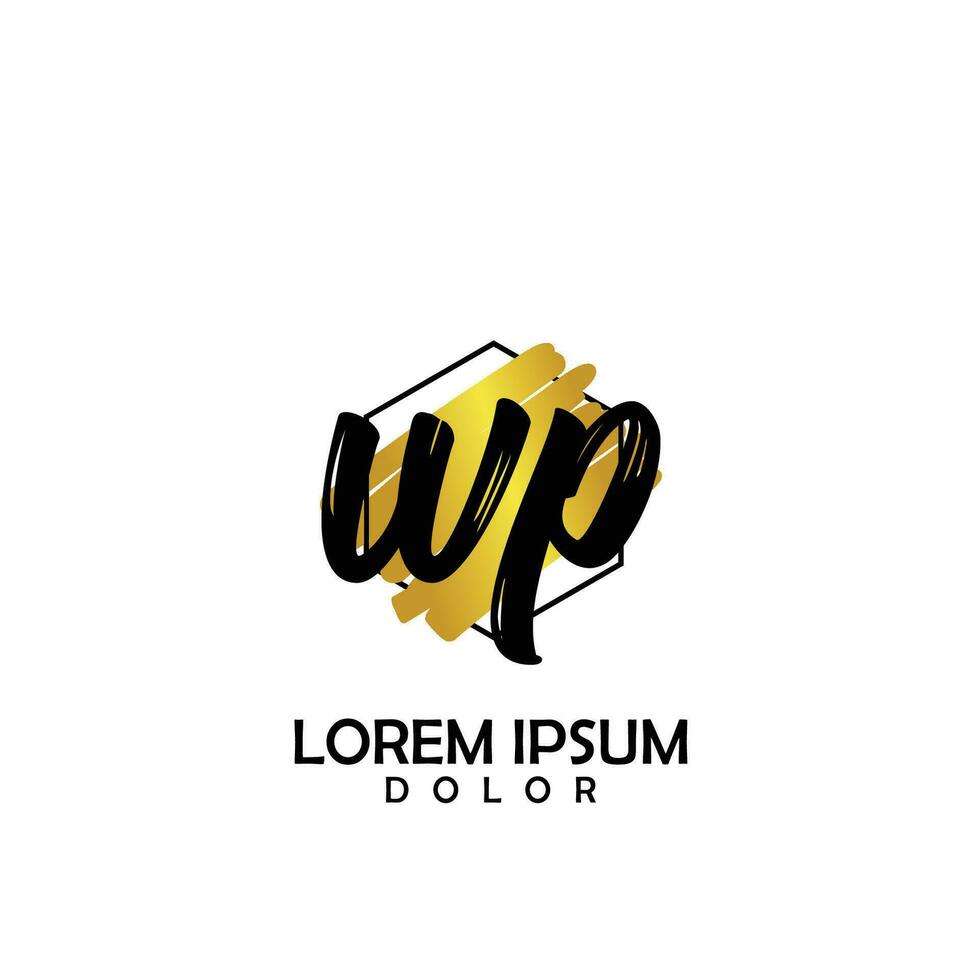 wp eerste borstel in cirkel kader sjabloon ontwerp vector