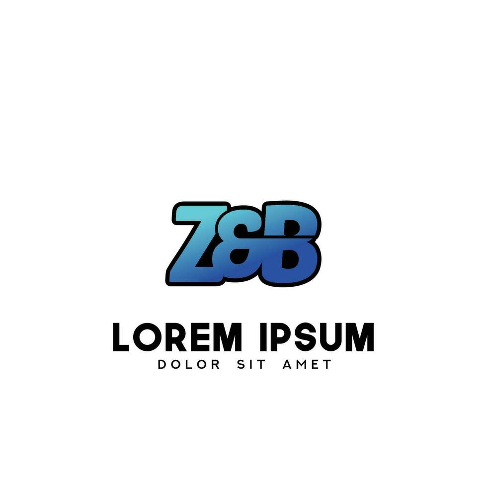 zb eerste logo ontwerp vector