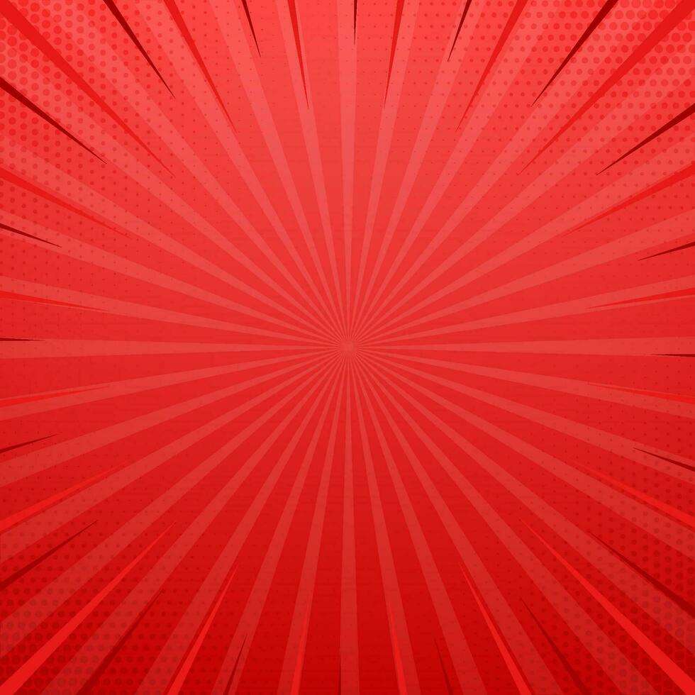 rood kant broeden met halftone effect. wijnoogst knal kunst retro vector illustratie